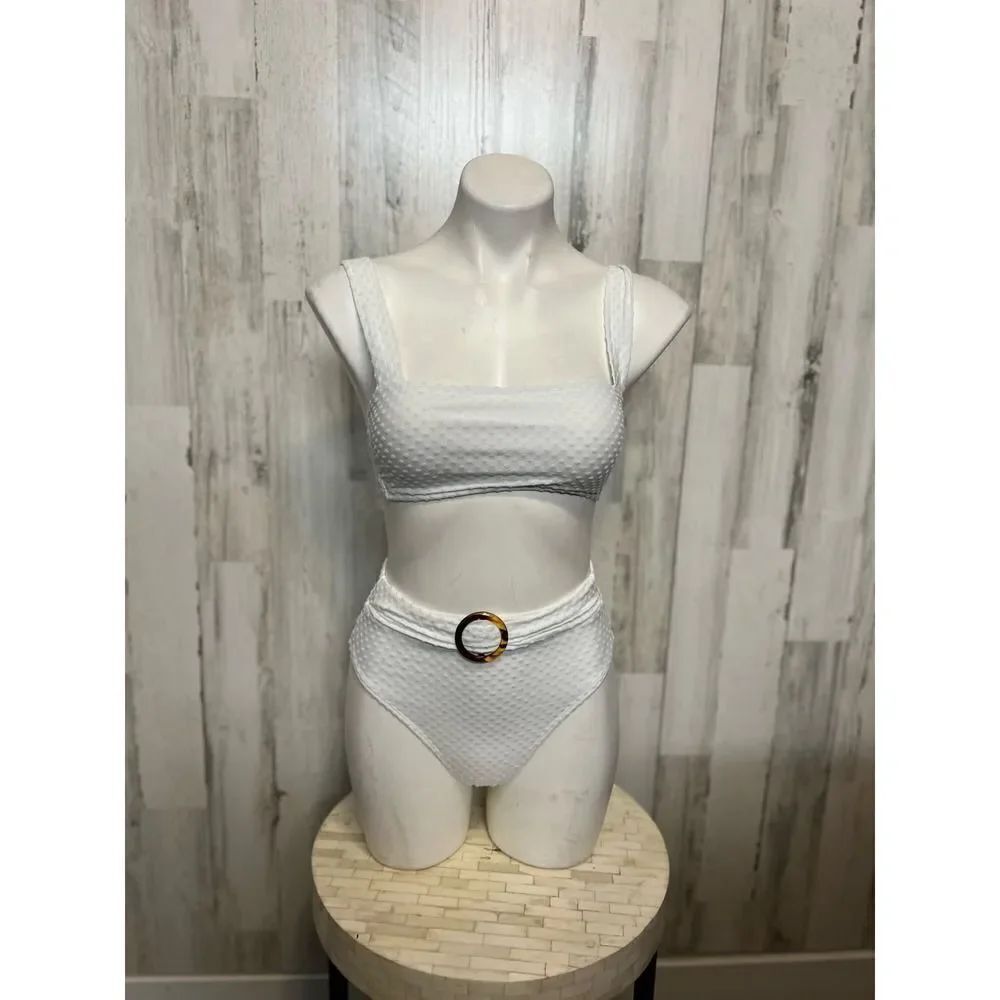 White two piece bikini